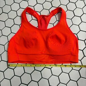 Athleta Hustle Bra Womens 38 B C Orange Medium Impact Sports Bra